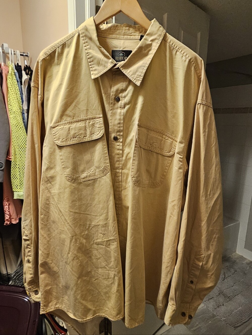3X RedHead Men's Light Tan Utility Shirt Jacket
